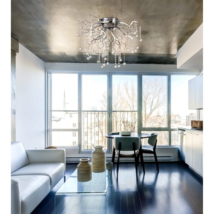 Nelson Lighting NL81279 Jaxal Dimmable Ceiling 12 Light LED Polished Chrome