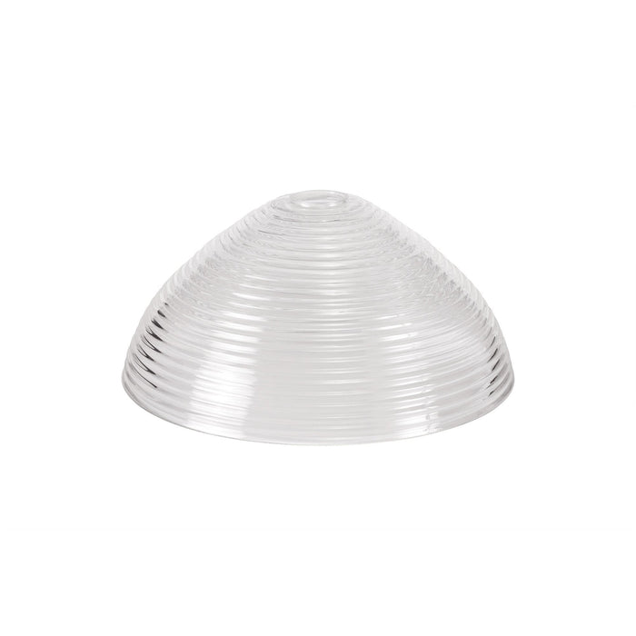 Nelson Lighting NL81259 Louis Round 33.5cm Prismatic Effect Clear Glass Lampshade