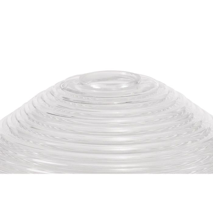 Nelson Lighting NL81259 Louis Round 33.5cm Prismatic Effect Clear Glass Lampshade