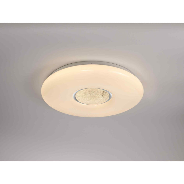 Nelson Lighting NL70919 Madison Flush Ceiling  Light LED CCT Switchable Opal White