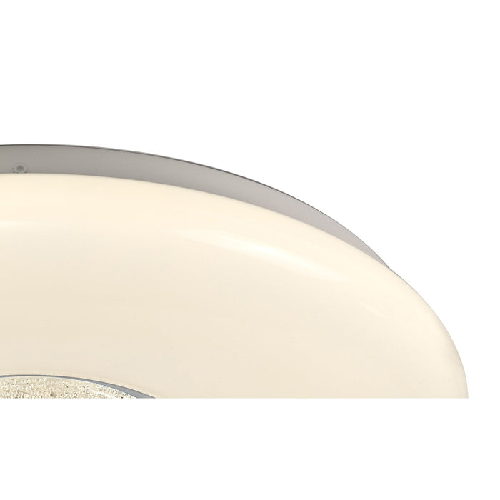 Nelson Lighting NL70919 Madison Flush Ceiling  Light LED CCT Switchable Opal White
