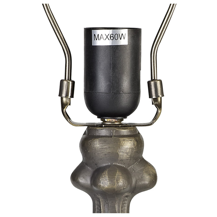 Nelson Lighting NL72829 Major 47.5cm Curved Table Lamp 1 Light Aged Antique Brass