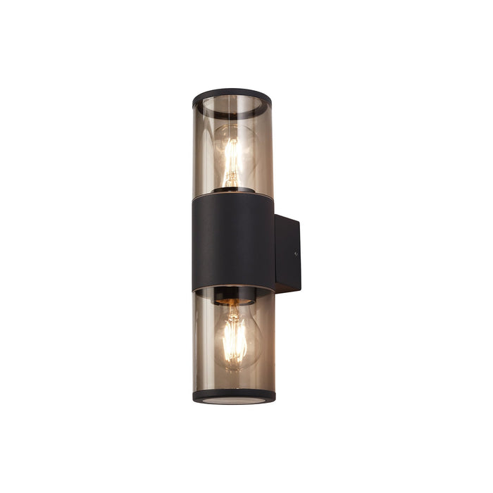 Nelson Lighting NL7776/SM9 Marc Outdoor Wall Lamp 2 Light Anthracite/Smoked (S)
