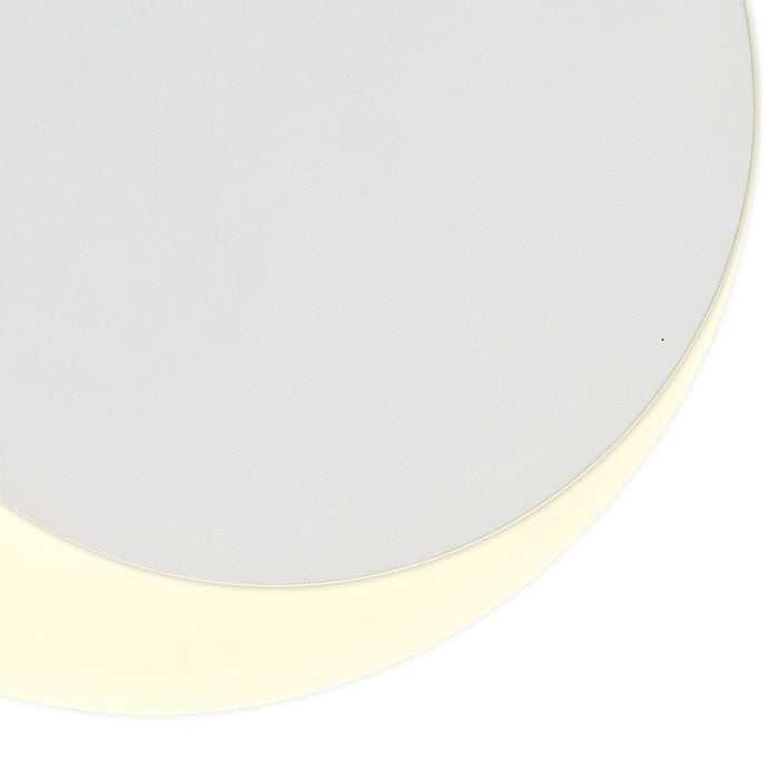 Nelson Lighting NLK03919 Modena Magnetic Base Wall Lamp LED 15/19cm Round Right Offset Sand White/Acrylic Frosted Diffuser