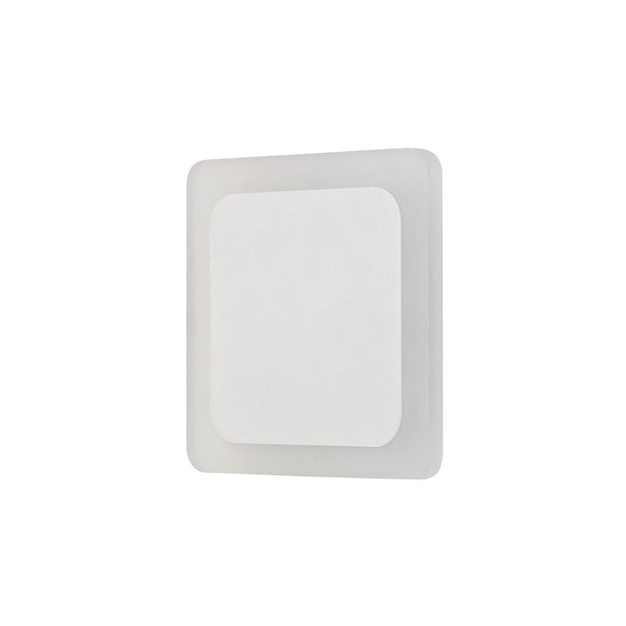 Nelson Lighting NLK03959 Modena Magnetic Base Wall Lamp LED 15/19cm Square Centre Sand White/Acrylic Frosted Diffuser