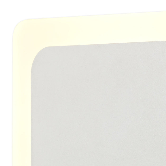 Nelson Lighting NLK03959 Modena Magnetic Base Wall Lamp LED 15/19cm Square Centre Sand White/Acrylic Frosted Diffuser