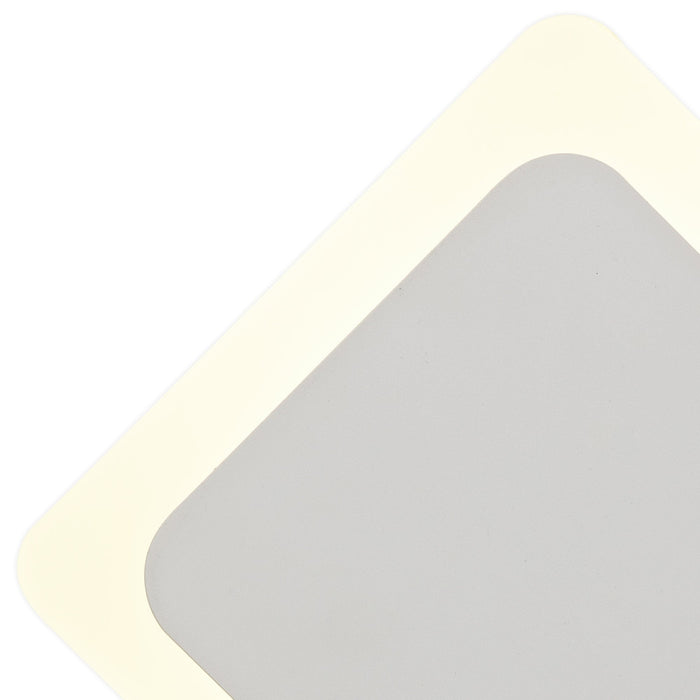 Nelson Lighting NLK03969 Modena Magnetic Base Wall Lamp LED 15/19cm Diamond Centre Sand White/Acrylic Frosted Diffuser