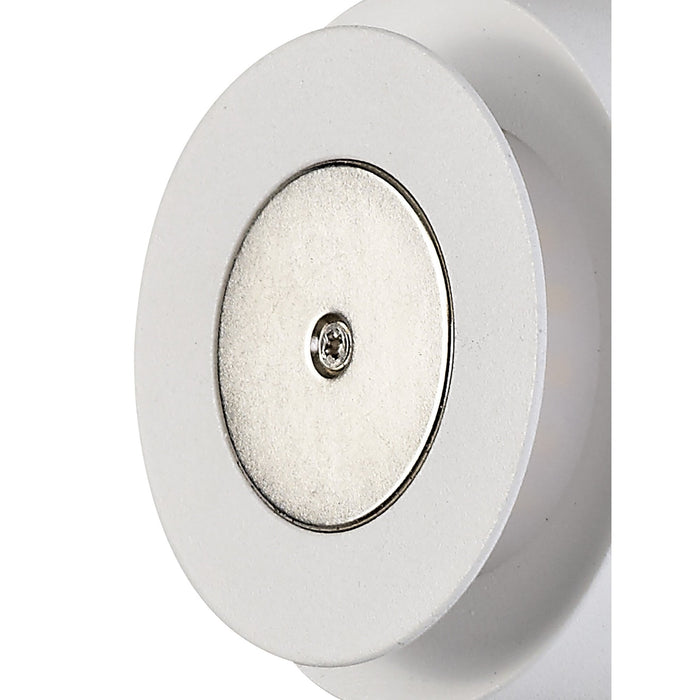 Nelson Lighting NLK04119 Modena Magnetic Base Wall Lamp LED 15/19cm Horizontal Hexagonal Bottom Offset Sand White/Acrylic Frosted Diffuser