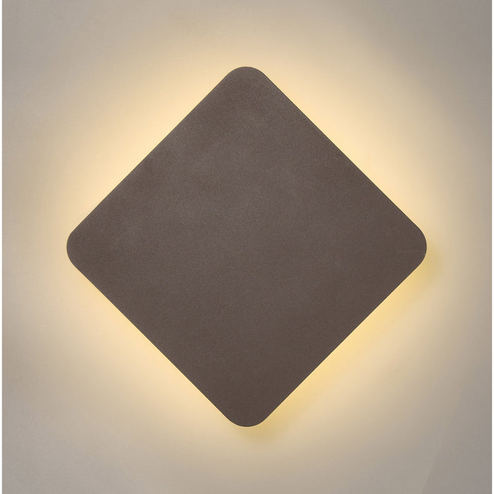Nelson Lighting NLK04419 Modena Magnetic Base Wall Lamp LED 20/19cm Diamond Centre Coffee/Acrylic Frosted Diffuser