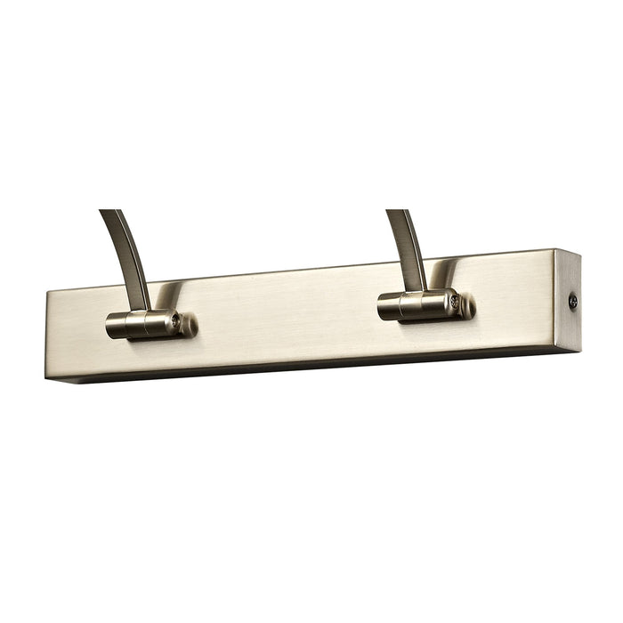 Nelson Lighting NL78349 Penton Small 2Arm Wall Lamp/Picture Light LED Satin Nickel