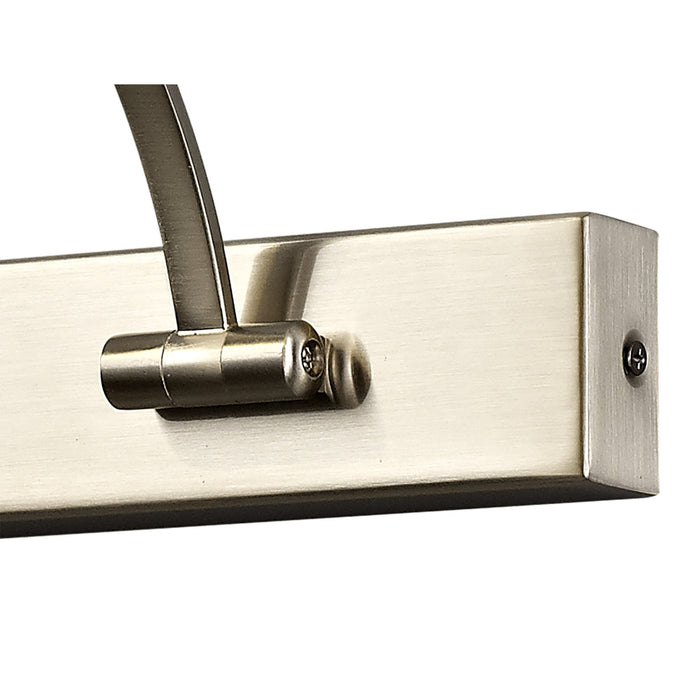 Nelson Lighting NL78349 Penton Small 2Arm Wall Lamp/Picture Light LED Satin Nickel