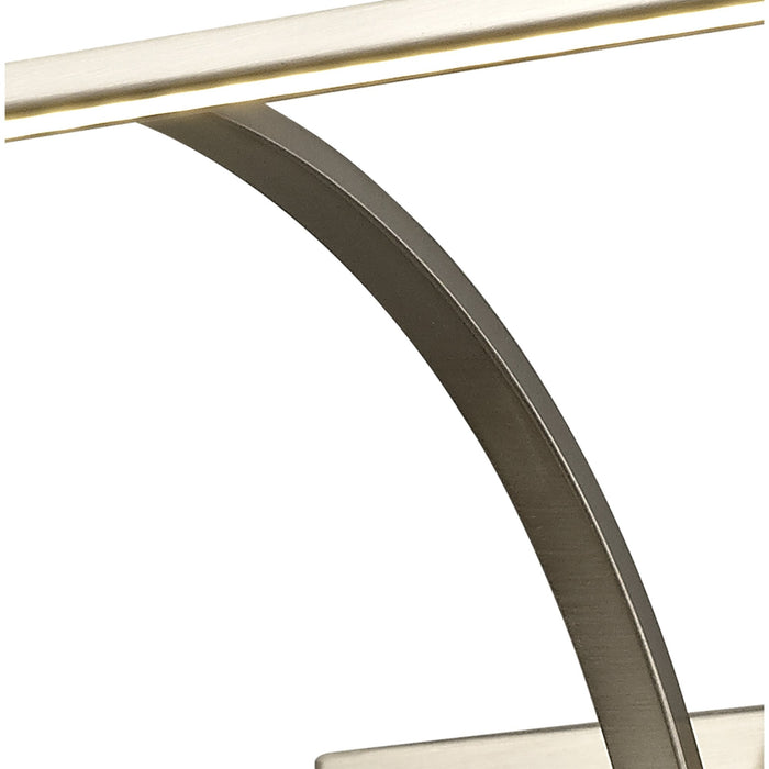 Nelson Lighting NL78349 Penton Small 2Arm Wall Lamp/Picture Light LED Satin Nickel