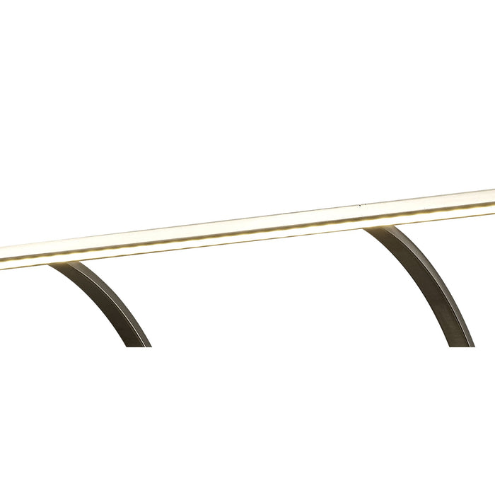 Nelson Lighting NL78349 Penton Small 2Arm Wall Lamp/Picture Light LED Satin Nickel