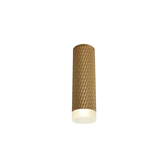Nelson Lighting NLK01719 Silence 1 Light 20cm Surface Mounted Ceiling Champagne Gold/Acrylic Ring
