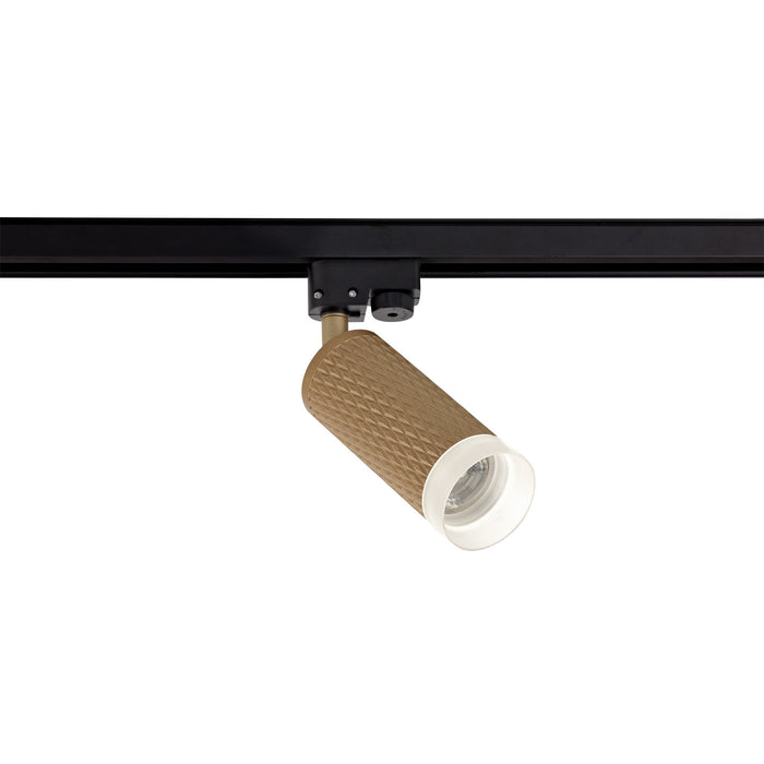 Nelson Lighting NLK01849 Silence 1 Light Track Spot Light Rose Gold/Acrylic Ring