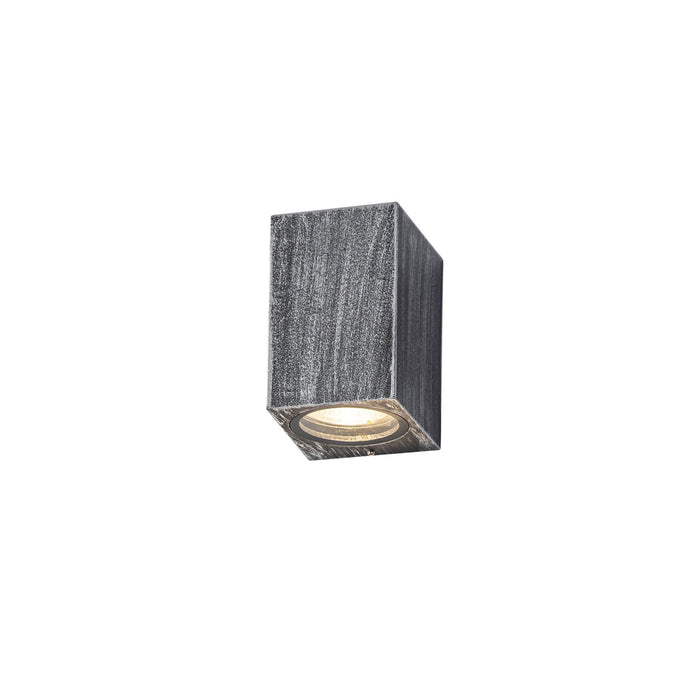 Nelson Lighting NL72239 Stella Outdoor Rectangle Wall Lamp 1 Light Black/Silver