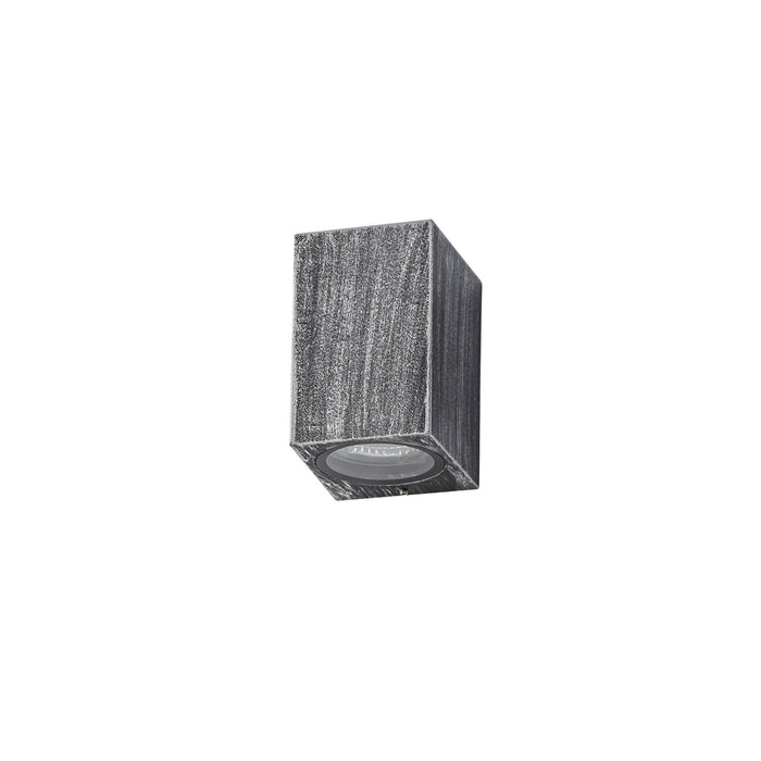 Nelson Lighting NL72239 Stella Outdoor Rectangle Wall Lamp 1 Light Black/Silver