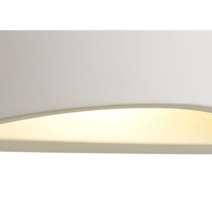 Nelson Lighting NL71759 Sucro Rectangular Wall Lamp 1 Light White Paintable Gypsum
