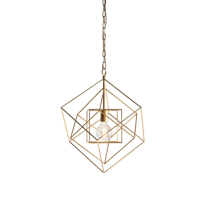 Endon 90032 1 Light Pendant Antique Gold Leaf
