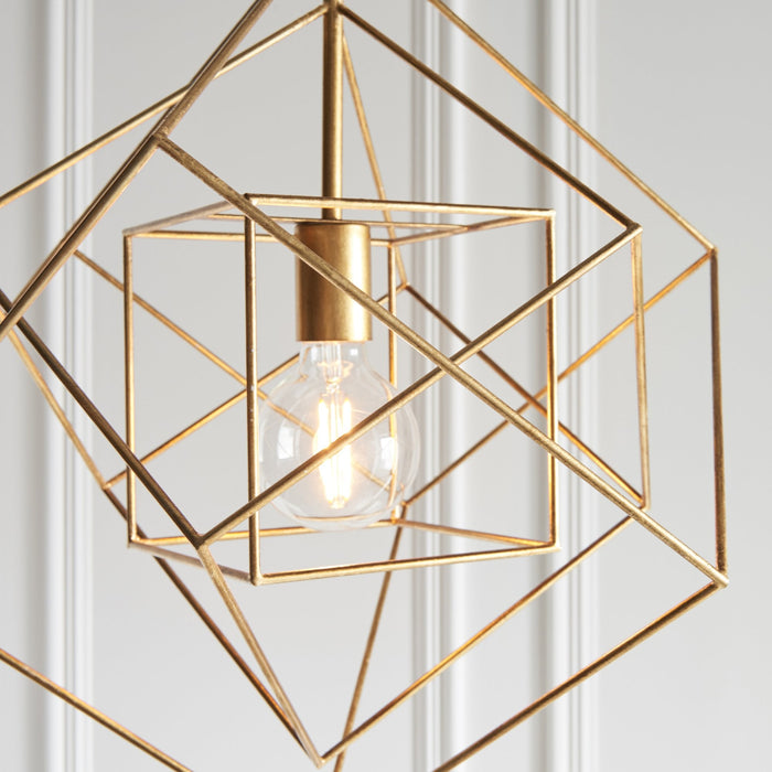 Endon 90032 1 Light Pendant Antique Gold Leaf