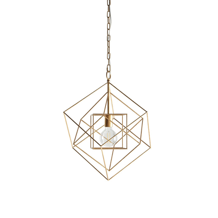 Endon 90032 1 Light Pendant Antique Gold Leaf