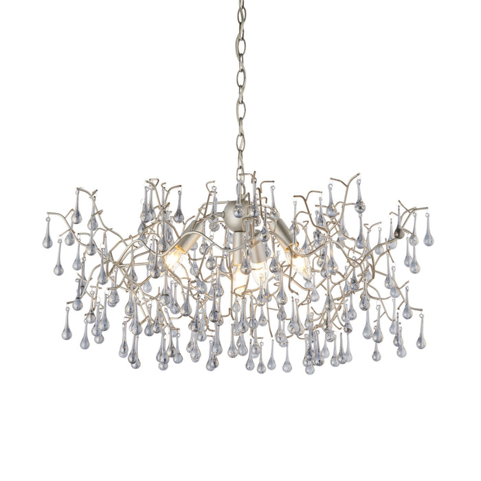 Endon 90301 4 Light Pendant Aged Silver Paint & Smokey Grey Tinted Glass
