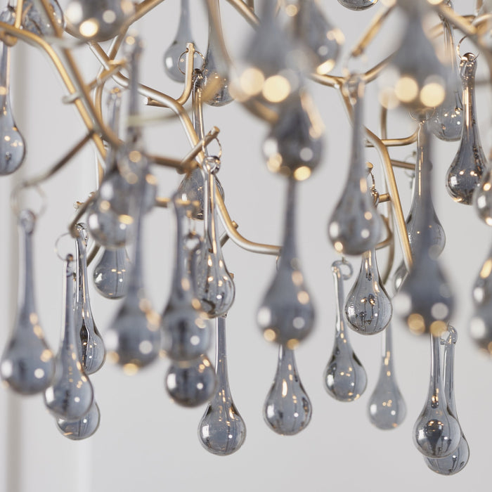 Endon 90301 4 Light Pendant Aged Silver Paint & Smokey Grey Tinted Glass