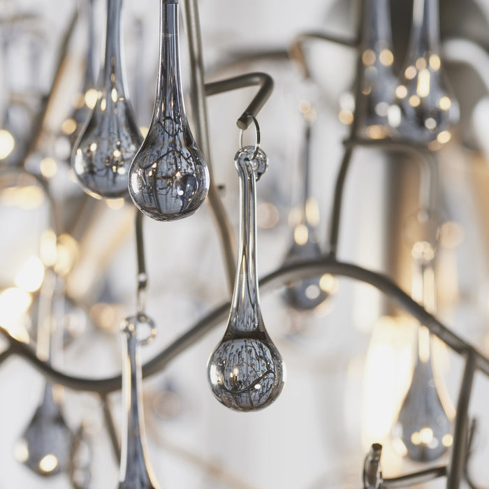 Endon 90301 4 Light Pendant Aged Silver Paint & Smokey Grey Tinted Glass