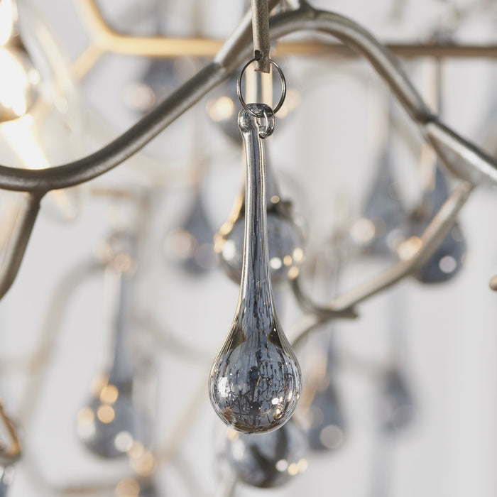 Endon 90301 4 Light Pendant Aged Silver Paint & Smokey Grey Tinted Glass