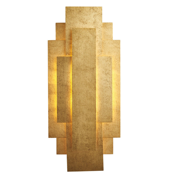 Endon 90452 2 Light Wall Light Antique Gold Leaf