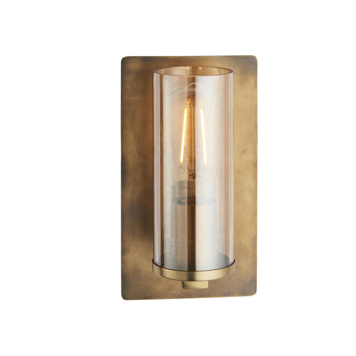 Endon 90598 1 Light Wall Light Brass Patina & Champagne Lustre Glass