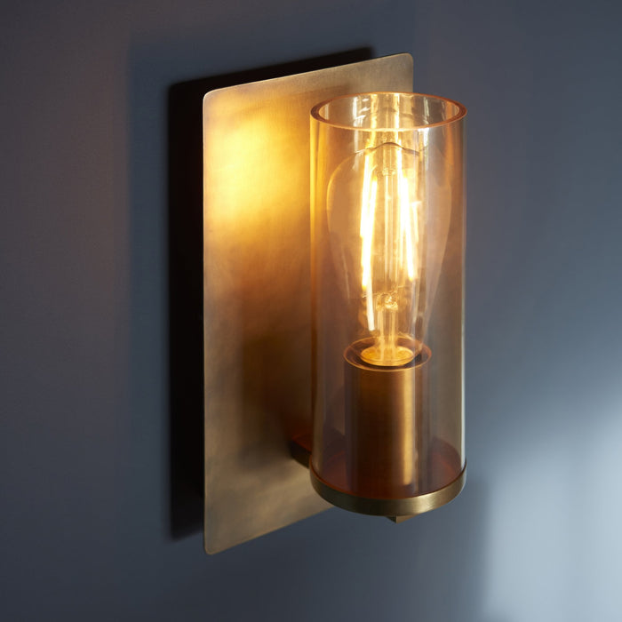 Endon 90598 1 Light Wall Light Brass Patina & Champagne Lustre Glass