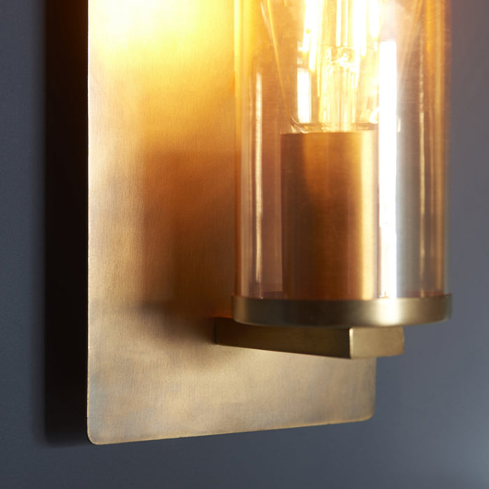 Endon 90598 1 Light Wall Light Brass Patina & Champagne Lustre Glass