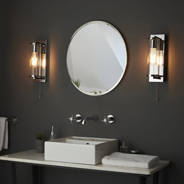 Endon 94074 Bathroom 1 Light Wall Light Chrome Plate & Clear Glass
