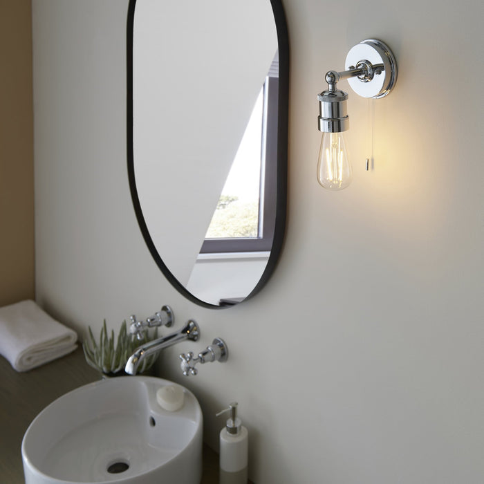 Nelson Lighting NL945505 Bathroom 1 Light Wall Light Chrome Plate