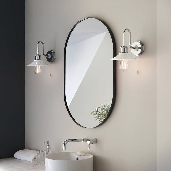 Endon 95508 Bathroom 1 Light Wall Light Chrome Plate & Gloss White
