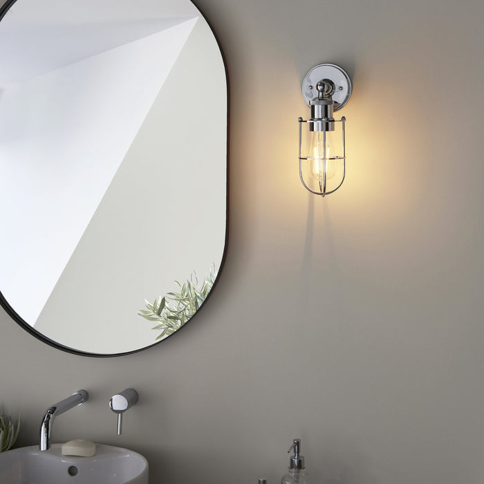 Endon 95509 Bathroom 1 Light Wall Light Chrome Plate