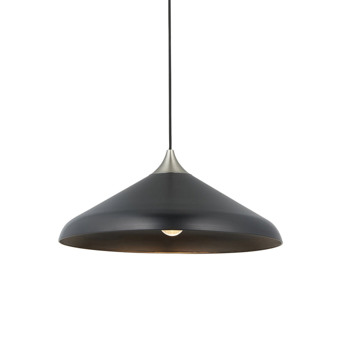 Endon 96560 1 Light Pendant Matt Black & Matt Nickel Plate