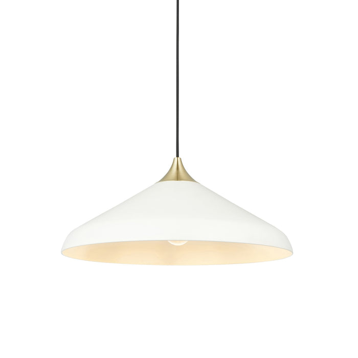 Endon 96561 1 Light Pendant Warm White & Brushed Brass Plate