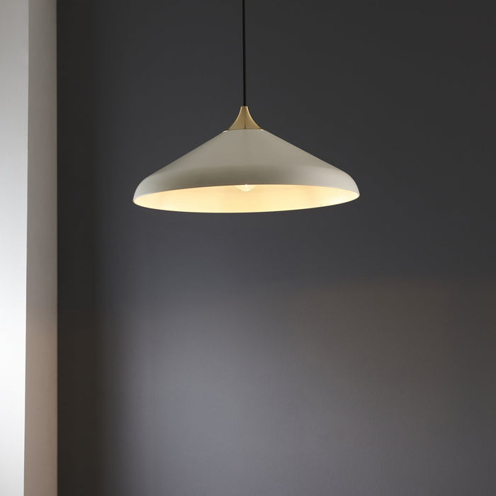 Endon 96561 1 Light Pendant Warm White & Brushed Brass Plate