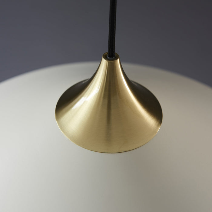 Endon 96561 1 Light Pendant Warm White & Brushed Brass Plate