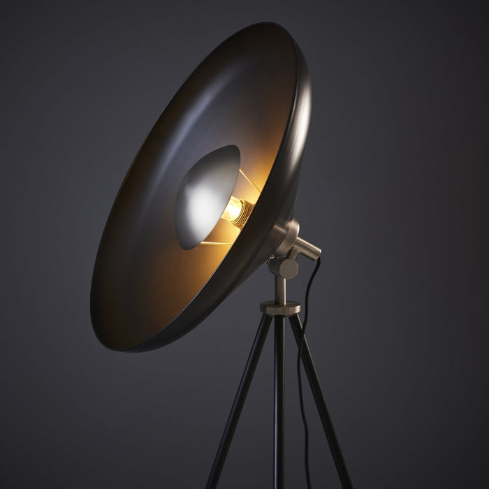 Endon 96562 1 Light Floor Lamp Matt Black & Matt Nickel Plate
