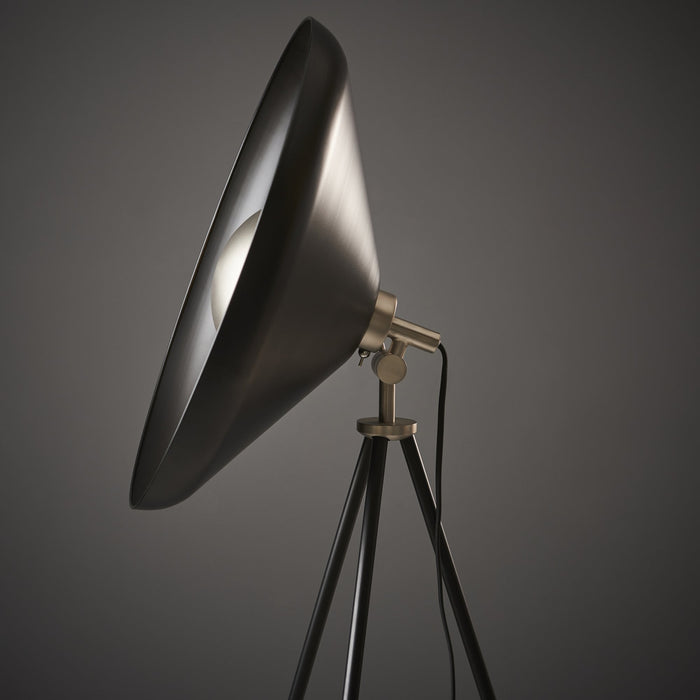 Endon 96562 1 Light Floor Lamp Matt Black & Matt Nickel Plate