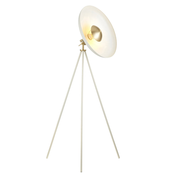 Endon 96563 1 Light Floor Lamp Warm White & Brushed Brass Plate