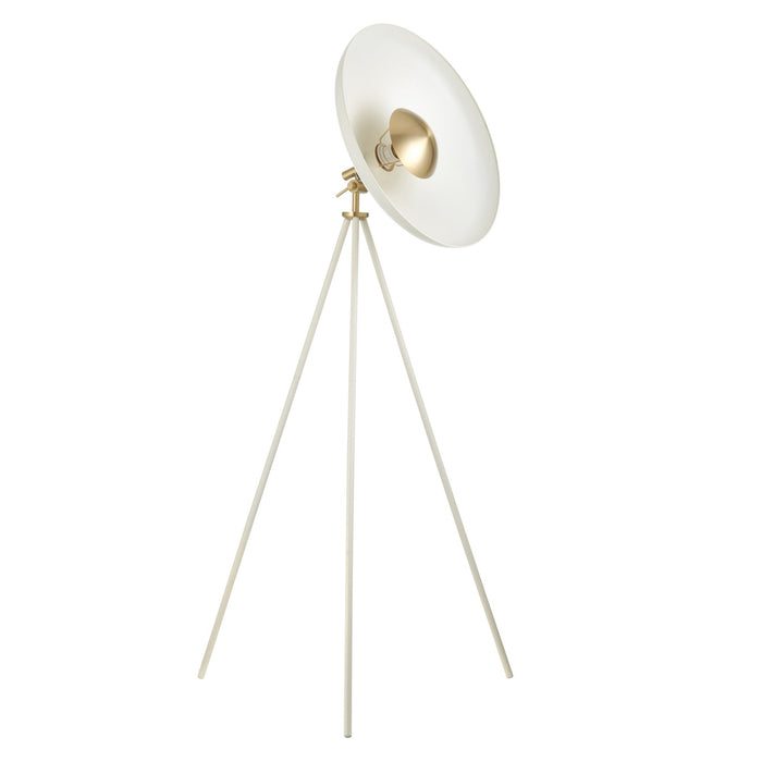 Endon 96563 1 Light Floor Lamp Warm White & Brushed Brass Plate