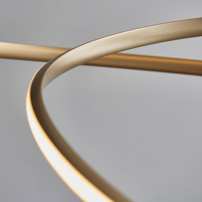 Endon 97639 1 Light LED Pendant Satin Gold Paint & White Silicone