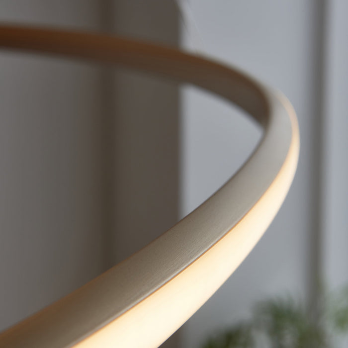Endon 97645 1 Light LED Pendant Satin Gold Paint & White Silicone