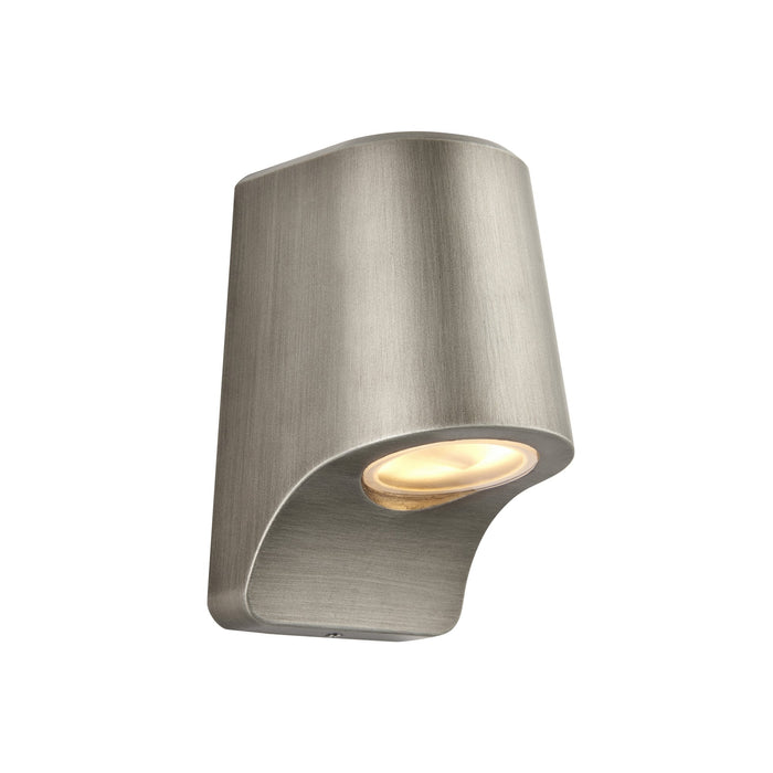 Endon 95536 Outdoor Wall LED Light Brushed Silver Finish And Frosted Glass