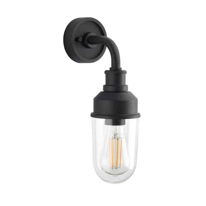 Endon 95884 Outdoor Wall 1 Light Matt Black And Clear Glass