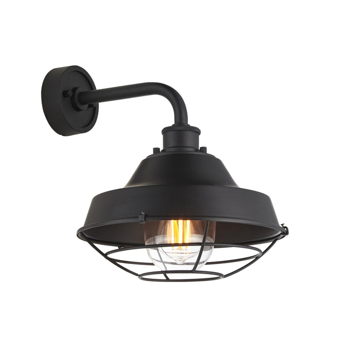 Endon 95888 Outdoor Wall 1 Light Textured And Matt Black With Clear Glass